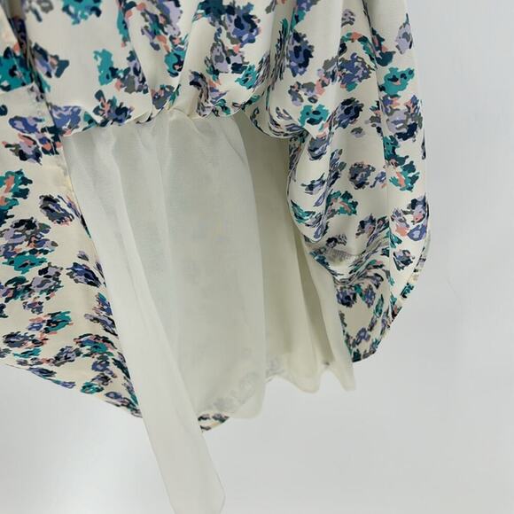 BCBGeneration Atlantis Multi shift dress cap purple floral Sleeve size S - Picture 9 of 12